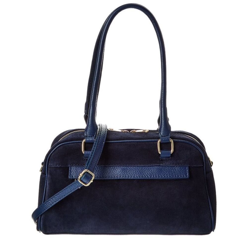 Isabella Rossetti Kiki27 Suede Shoulder Bag, Blue